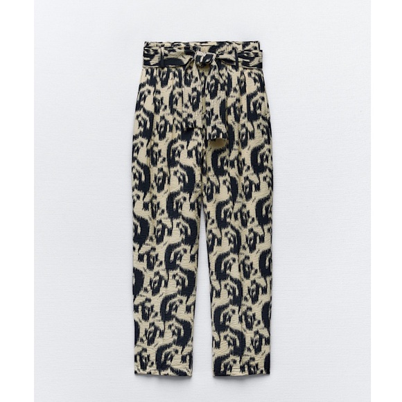 Zara Pants - Size XL | Zara | NWT Animal Print Paper Bag Style Quilted Pants